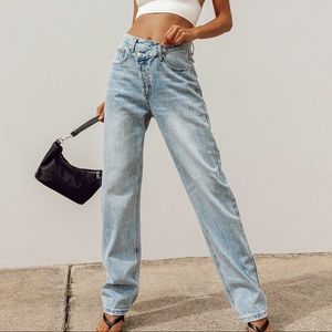 Princess Polly Holly Asymmetric Jeans